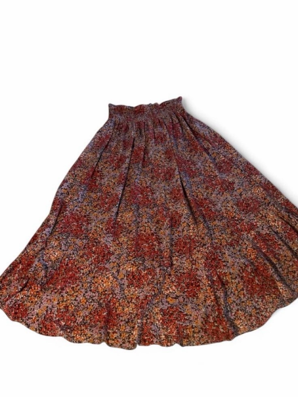 Cynthia Rowley Red Floral Button-Front Maxi Skirt - Picture 6 of 8